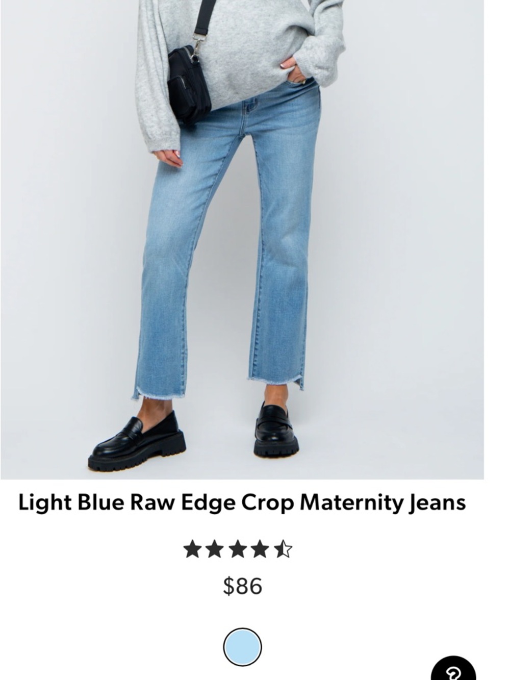 Pinkblush Light Blue Raw Edge Crop Jeans